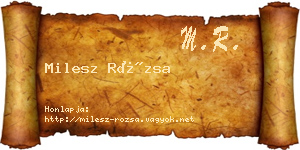Milesz Rózsa névjegykártya