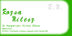 rozsa milesz business card